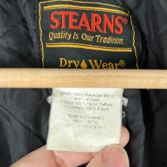 Stearns Dry Wear Hunting Jacket Mens Sz Large Realtree Camo Hardwoods Snap - Picture 4 of 9